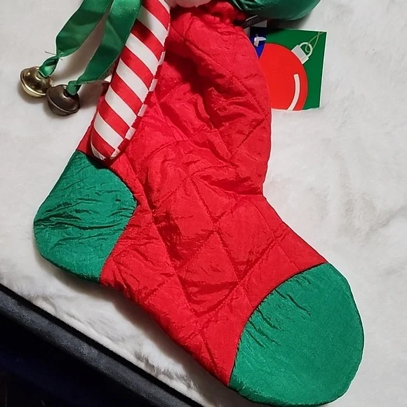 CHRISTMAS STOCKING  TEDDY BEAR 🧸 🐻  WITH JINGLE BELLS 🔔. - Picture 4 of 9
